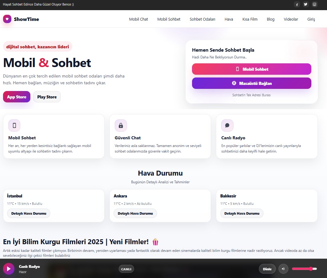 ShowTime PHP Sohbet teması